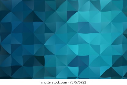 Light BLUE vector abstract polygonal template. Shining illustration, which consist of triangles. The elegant pattern can be used as part of a brand book.