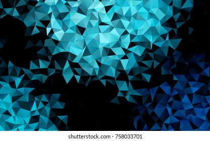 Light BLUE vector abstract polygonal template. Shining colored illustration in a brand-new style. A new texture for your design.