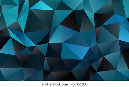 Light BLUE vector abstract polygonal template. Creative illustration in halftone style with gradient. The completely new template can be used for your brand book.