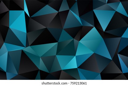 Light BLUE vector abstract polygonal pattern. A completely new color illustration in a vague style. Brand-new design for your business.