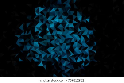 Light BLUE vector abstract polygonal background. Geometric illustration in Origami style with gradient.  A new texture for your design.