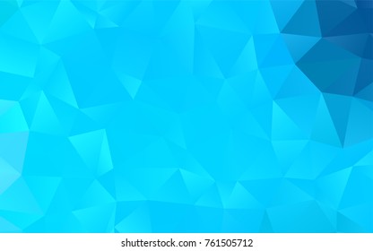 Light BLUE vector abstract polygonal template. Triangular geometric sample with gradient.  The best triangular design for your business.