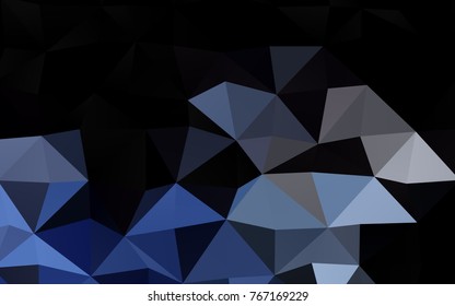 Light BLUE vector abstract polygonal template. Shining illustration, which consist of triangles. The elegant pattern can be used as part of a brand book.