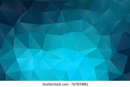 Light BLUE vector abstract polygonal template. Shining colored illustration in a brand-new style. Triangular pattern for your business design.