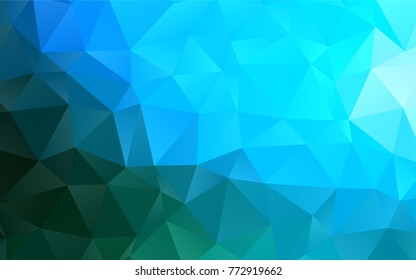 Light BLUE vector abstract polygonal template. A completely new color illustration in a vague style. Brand-new style for your business design.