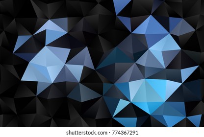 Light BLUE vector abstract polygonal pattern. Colorful abstract illustration with gradient. The polygonal design can be used for your web site.