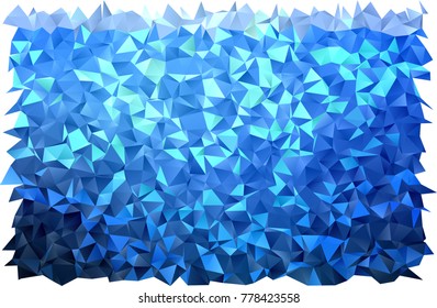 Light BLUE vector abstract polygonal template. Creative geometric illustration in Origami style with gradient. Triangular pattern for your business design.