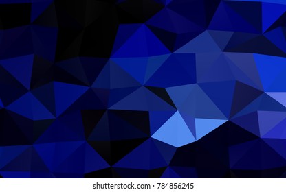 Light BLUE vector abstract polygonal template. Creative geometric illustration in Origami style with gradient. The elegant pattern can be used as part of a brand book.