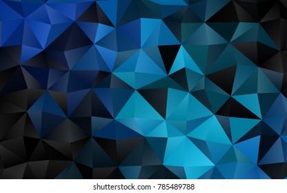 Light BLUE vector abstract polygonal pattern. A completely new color illustration in a vague style. The elegant pattern can be used as part of a brand book.