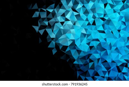 Light BLUE vector abstract polygonal background. Brand-new colored illustration in blurry style with gradient. The completely new template can be used for your brand book.