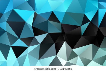 Light BLUE vector abstract polygonal background. Glitter abstract illustration with an elegant design. Brand-new style for your business design.
