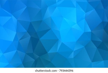 Light BLUE vector abstract polygonal pattern. Colorful abstract illustration with gradient. Triangular pattern for your business design.