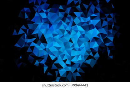 Light BLUE vector abstract polygonal template. Modern geometrical abstract illustration with gradient. A completely new design for your business.