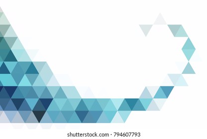 Light BLUE vector abstract polygonal template. A completely new color illustration in a vague style. The textured pattern can be used for background.