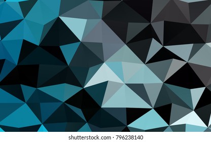 Light BLUE vector abstract polygonal template. Triangular geometric sample with gradient.  A completely new design for your business.