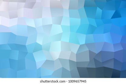 Light BLUE vector abstract textured polygonal background. Blurry rectangular design. The pattern with repeating rectangles can be used for background.