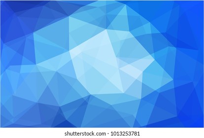 Light BLUE vector abstract textured polygonal background. Blurry triangle design. Pattern can be used for background.