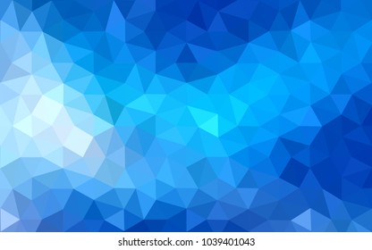 Light BLUE vector abstract textured polygonal background. Blurry triangle design. Pattern can be used for background.