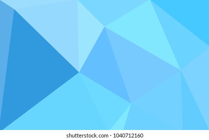 Light BLUE vector abstract textured polygonal background. Blurry triangle design. Pattern can be used for background.