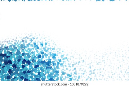 Light BLUE vector abstract textured polygonal background. Blurry rectangular design. The pattern with repeating rectangles can be used for background.