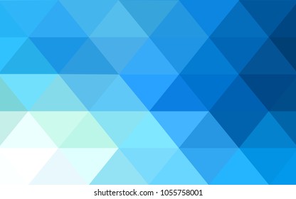 Light BLUE vector abstract textured polygonal background. Blurry triangle design. Pattern can be used for background.