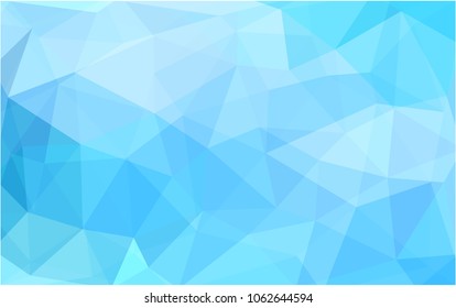 Light BLUE vector abstract textured polygonal background. Blurry triangle design. Pattern can be used for background.