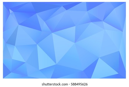 Light BLUE vector abstract textured polygonal background. Blurry triangle design. Pattern can be used for background.