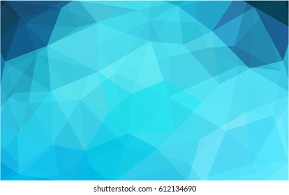 Light BLUE vector abstract textured polygonal background. Blurry triangle design. Pattern can be used for background.