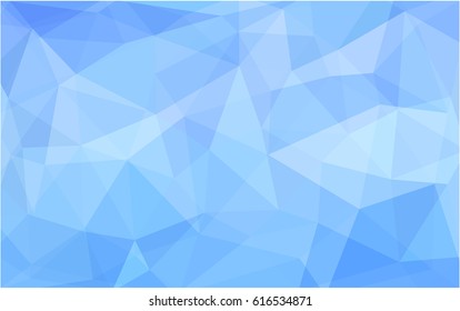 Light BLUE vector abstract textured polygonal background. Blurry triangle design. Pattern can be used for background.