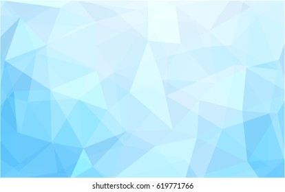 Light BLUE vector abstract textured polygonal background. Blurry triangle design. Pattern can be used for background.