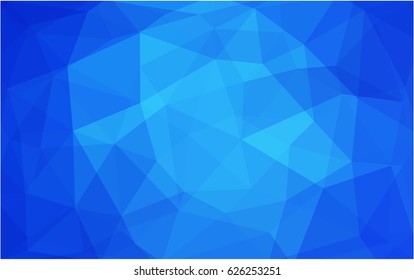 Light BLUE vector abstract textured polygonal background. Blurry triangle design. Pattern can be used for background.