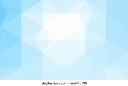 Light BLUE vector abstract textured polygonal background. Blurry triangle design. Pattern can be used for background.