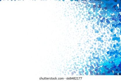 Light BLUE vector abstract textured polygonal background. Blurry rectangular design. The pattern with repeating rectangles can be used for background.