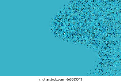 Light BLUE vector abstract textured polygonal background. Brand-new blurry hexagonal design. Pattern can be used for background.