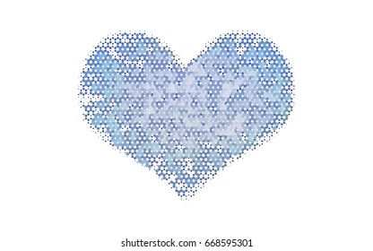 Light BLUE vector abstract textured polygonal background. Brand-new blurry hexagonal design. Pattern can be used for background.
