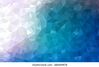Light BLUE vector abstract textured polygonal background. Blurry triangle design. Pattern can be used for background.