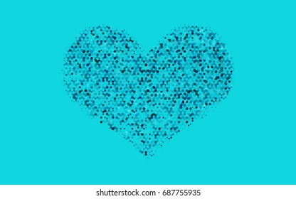 Light BLUE vector abstract textured polygonal background. Brand-new blurry hexagonal design. Pattern can be used for background.