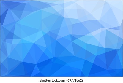 Light BLUE vector abstract textured polygonal background. Blurry triangle design. Pattern can be used for background.