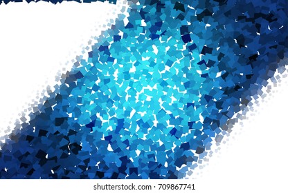 Light BLUE vector abstract textured polygonal background. Blurry rectangular design. The pattern with repeating rectangles can be used for background.