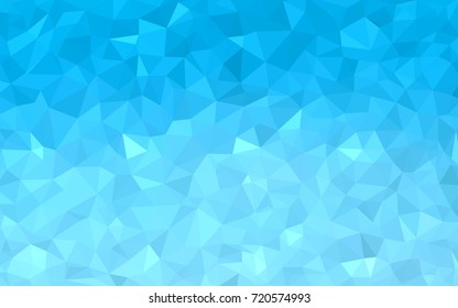 Light BLUE vector abstract textured polygonal background. Blurry triangle design. Pattern can be used for background.
