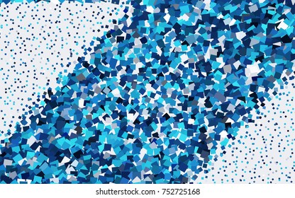 Light BLUE vector abstract textured polygonal background. Blurry rectangular design. The pattern with repeating rectangles can be used for background.