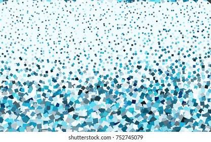 Light BLUE vector abstract textured polygonal background. Blurry rectangular design. The pattern with repeating rectangles can be used for background.