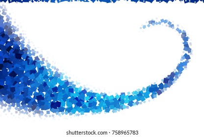 Light BLUE vector abstract textured polygonal background. Blurry rectangular design. The pattern with repeating rectangles can be used for background.