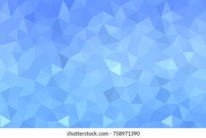 Light BLUE vector abstract textured polygonal background. Blurry triangle design. Pattern can be used for background.