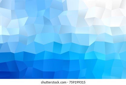 Light BLUE vector abstract textured polygonal background. Blurry rectangular design. The pattern with repeating rectangles can be used for background.