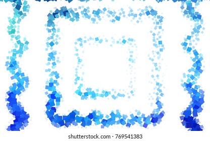 Light BLUE vector abstract textured polygonal background. Blurry rectangular design. The pattern with repeating rectangles can be used for background.