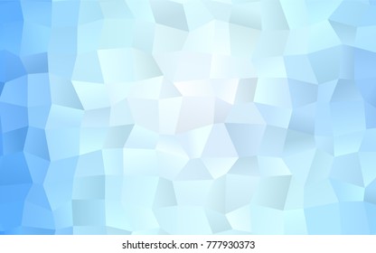 Light BLUE vector abstract textured polygonal background. Blurry rectangular design. The pattern with repeating rectangles can be used for background.