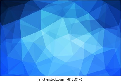 Light BLUE vector abstract textured polygonal background. Blurry triangle design. Pattern can be used for background.