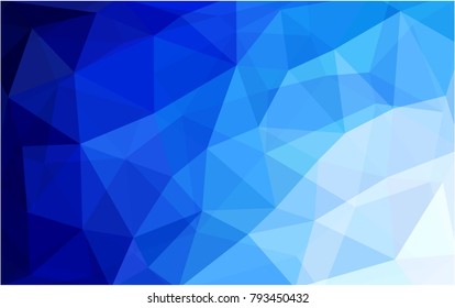 Light BLUE vector abstract textured polygonal background. Blurry triangle design. Pattern can be used for background.
