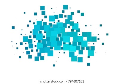 Light BLUE vector abstract textured polygonal background. Blurry rectangular design. The pattern with repeating rectangles can be used for background.
